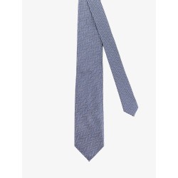 Silk tie with geometric pattern