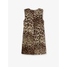 Stretch silk dress with Leopard print