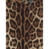 Stretch silk dress with Leopard print
