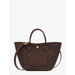 Le Panier Pliage XS raffia and leather crossbody bag