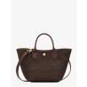 Le Panier Pliage XS raffia and leather crossbody bag