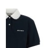 Scalloped collar polo shirt