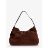 Jackie Flap suede shoulder bag