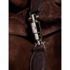 Jackie Flap suede shoulder bag
