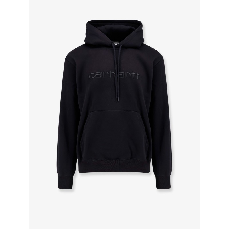 Hooded cotton blend sweatshirt