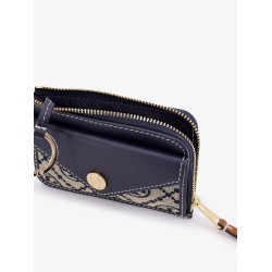 T Monogram Envelope Zip Card Case Wallet