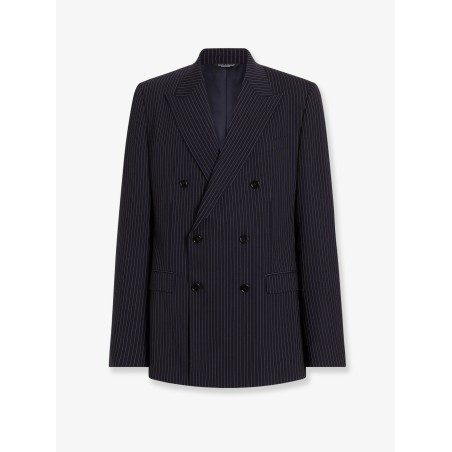 Martini Light double-breasted pinstriped wool blazer