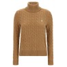 Braided turtleneck sweater