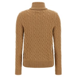 Braided turtleneck sweater