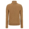 Braided turtleneck sweater