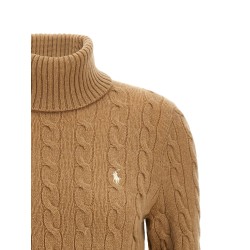 Braided turtleneck sweater