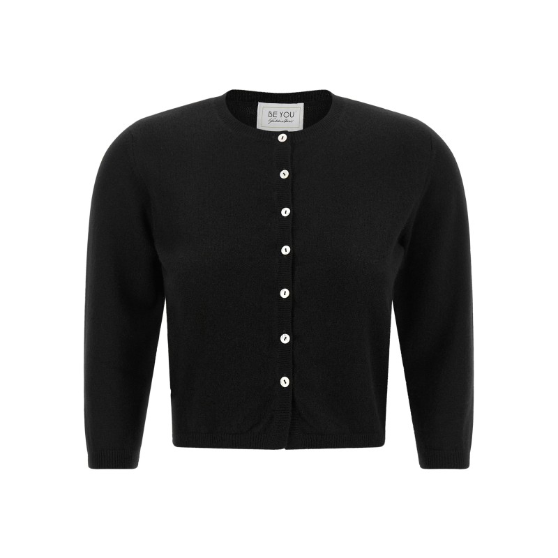 Crew-neck cardigan