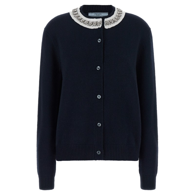 Jewel collar cardigan