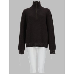MAGLIA IN LANA CON ZIP A UN QUARTO