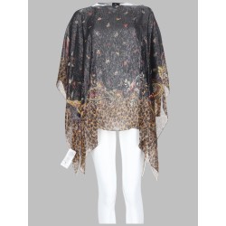 TOP PONCHO CON STAMPA