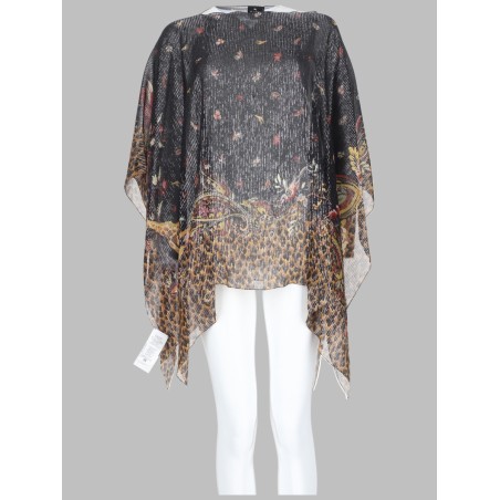 TOP PONCHO CON STAMPA