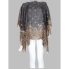 TOP PONCHO CON STAMPA