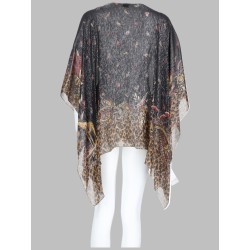 TOP PONCHO CON STAMPA