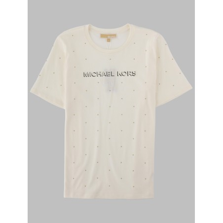T-SHIRT CON LOGO E STRASS
