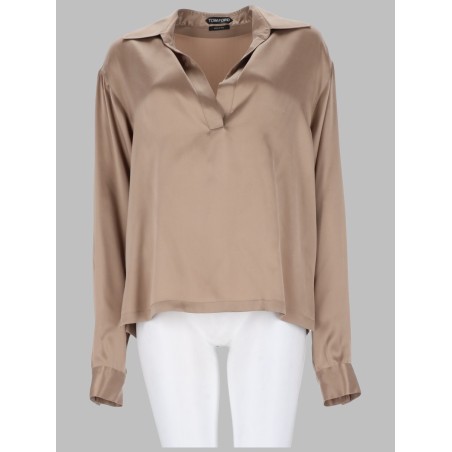 POLO IN SATIN DI SETA