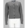 CARDIGAN A TRECCE CON LOGO