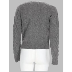 CARDIGAN A TRECCE CON LOGO