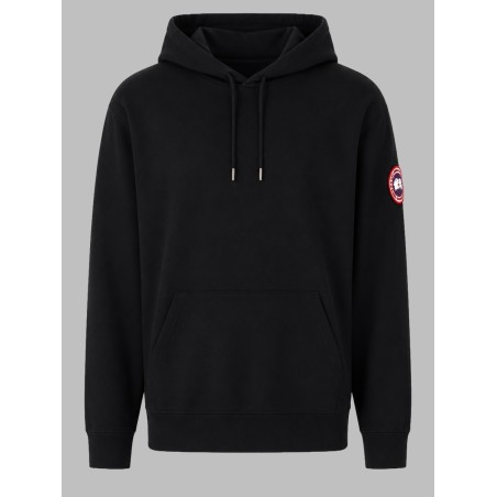 FELPA CON PATCH LOGO E CAPPUCCIO