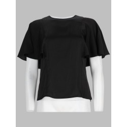 BLUSA IN RASO CON MANICHE A MANTELLA