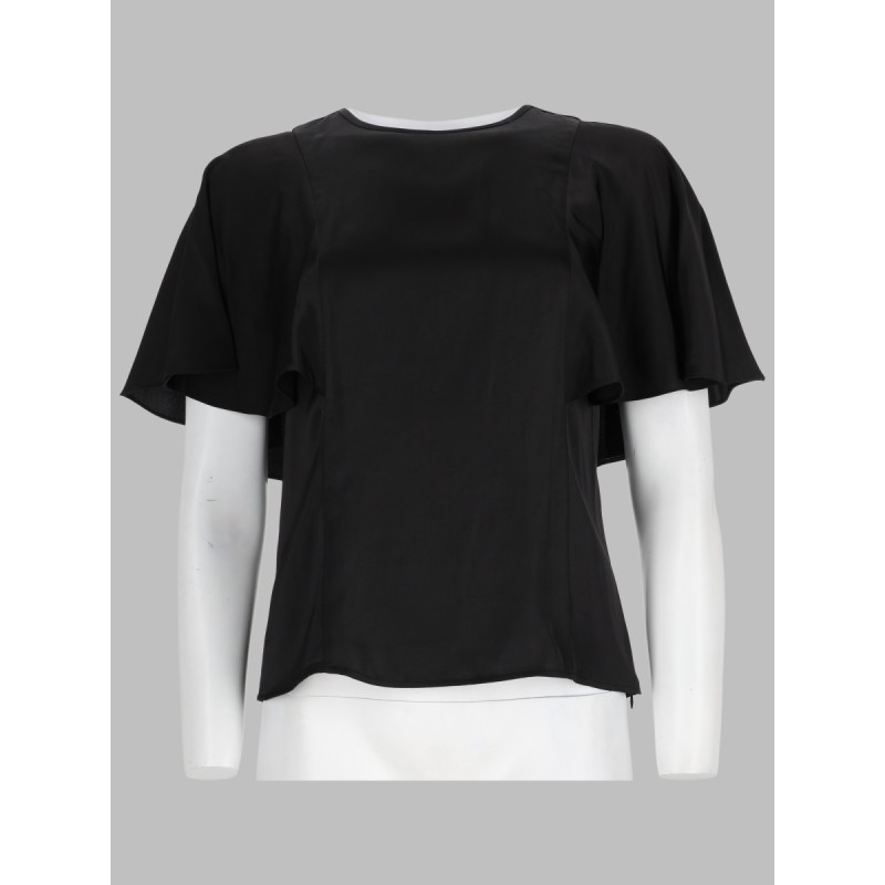 BLUSA IN RASO CON MANICHE A MANTELLA