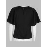 BLUSA IN RASO CON MANICHE A MANTELLA