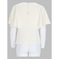 BLUSA IN RASO CON MANICHE A MANTELLA