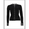 CARDIGAN A COSTE CON DETTAGLI IN VINILE