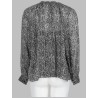 BLUSA IN GEORGETTE CON STAMPA METALLIZZATA