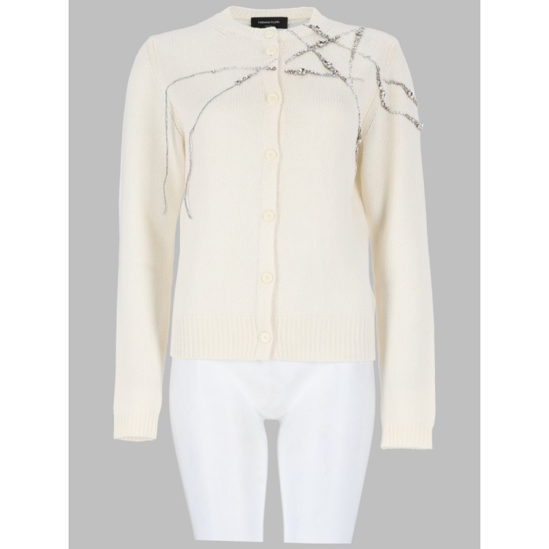CARDIGAN CON RICAMO STRASS
