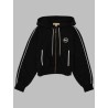 FELPA IN PIQUÉ CON LOGO E ZIP