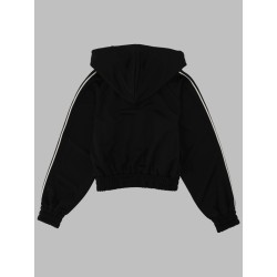 FELPA IN PIQUÉ CON LOGO E ZIP