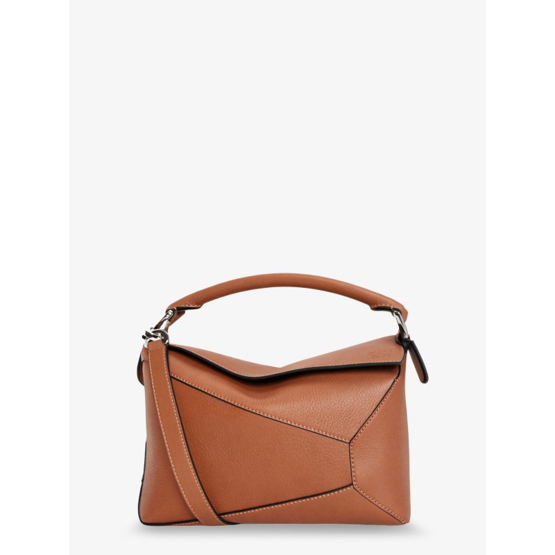 Puzzle Edge leather handbag with engraved Anagram logo