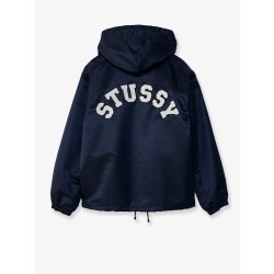 Nylon jacket with back lettering logo