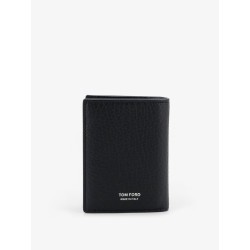 Leather card holder with embossed logo