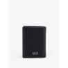 Leather card holder with embossed logo