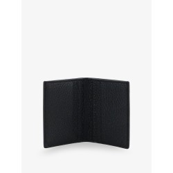 Leather card holder with embossed logo