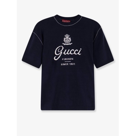 Silk and linen sweater with Gucci Firenze Since 1921 inlay