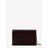 Leather crossbody bag with Intrecciato motif