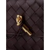 Leather crossbody bag with Intrecciato motif