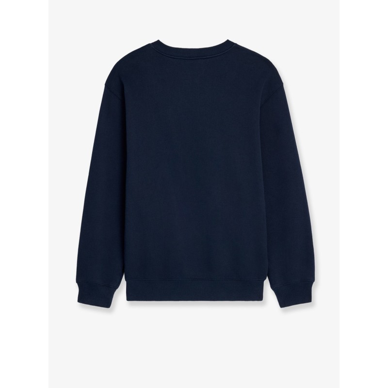 Cotton sweater with front lettering logo