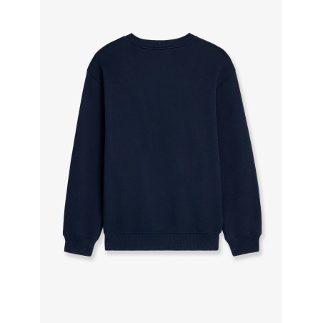 Cotton sweater with front lettering logo