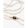 Metal necklace with pearls