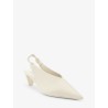 Origami Cubic leather slingback