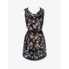 Printed silk twill midi dress