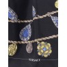 Printed silk twill midi dress
